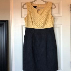 Yellow and blue jean dress